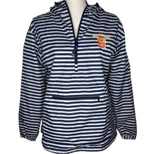 Syracuse 3/4 Zip Hooded Windbreaker Track Jacket Size Small